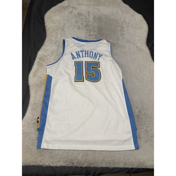 Carmelo Anthony Jersey Youth XL Denver Nuggets Reebok Authentics +2 White - Picture 2 of 9